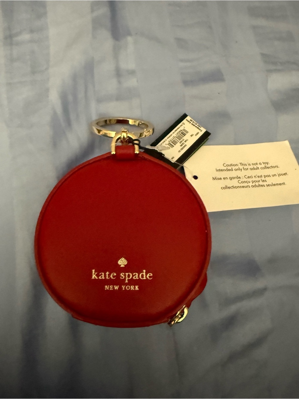 kate spade Red Rose Leather Key Ring - Picture 2 of 3